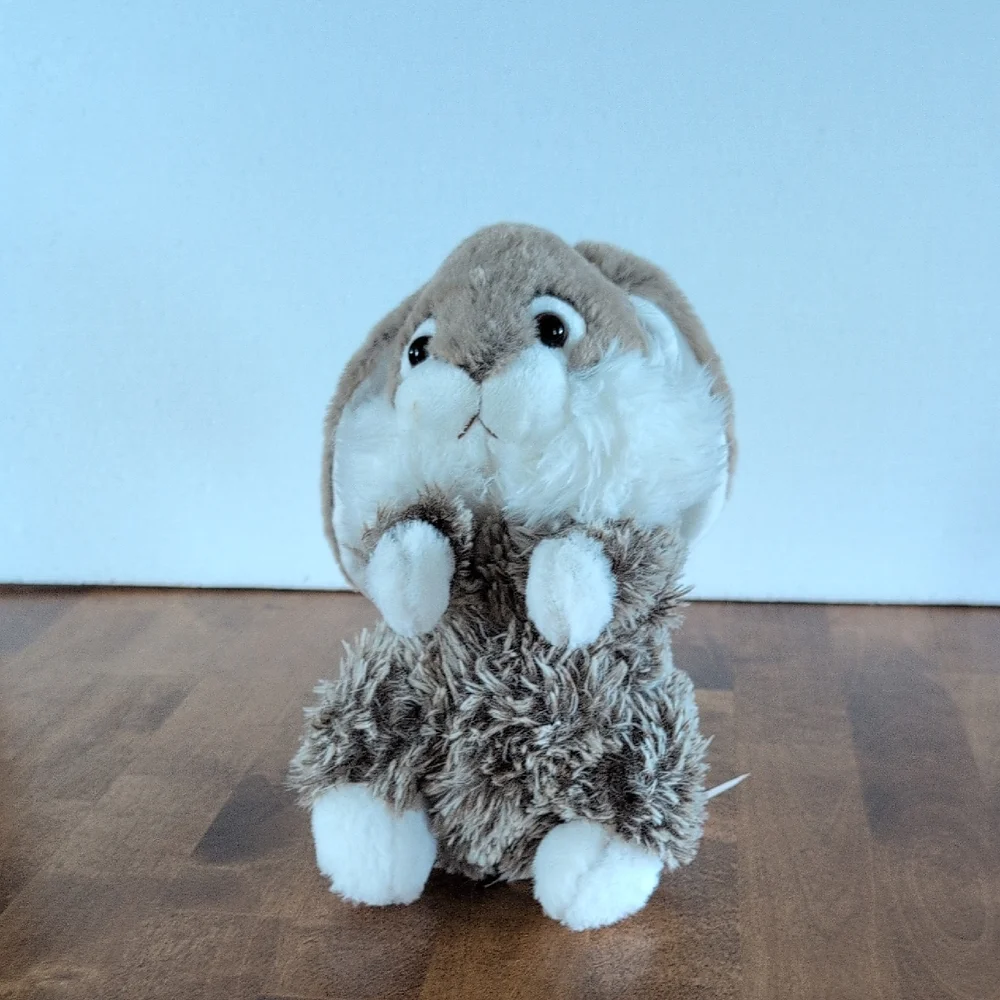 Brown and White Plush Toy for Small Pets